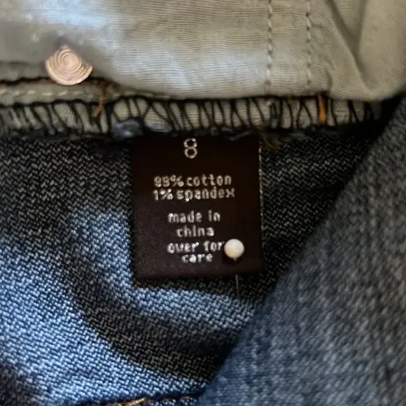 The Limited Blue Denim Wide Leg Jeans Woman Size 8 - Picture 4 of 10